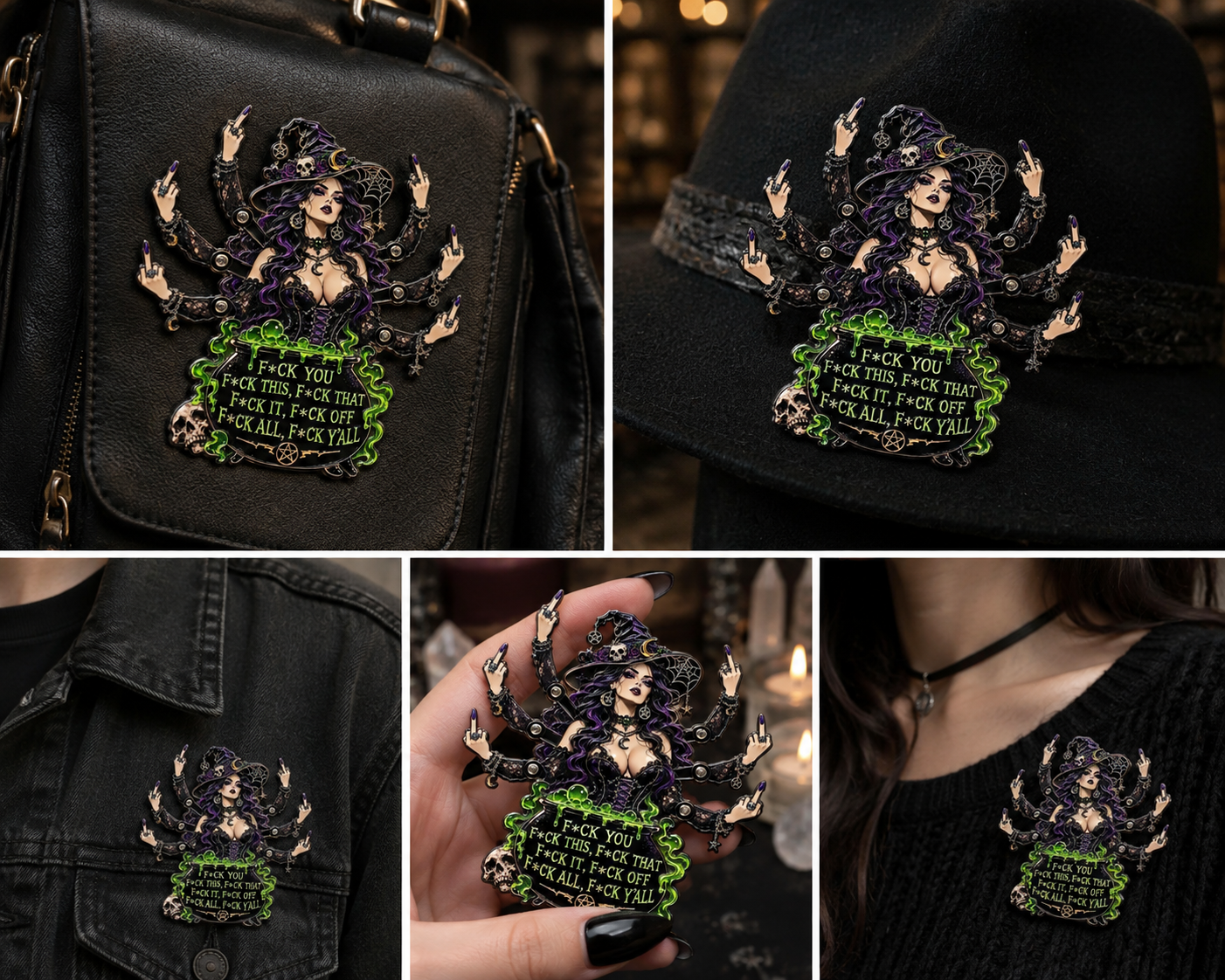 THE SASSY WITCH ENAMEL PIN