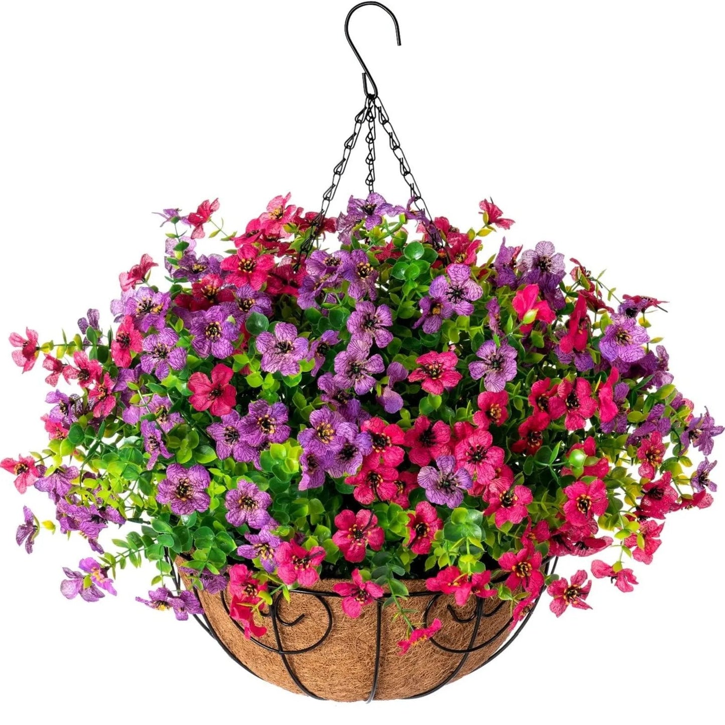 SAVE 49% TODAY 🔥 Simulated Hanging Flower Basket 🌸No Watering💧. No Wilting. Just Perfect Blooms.