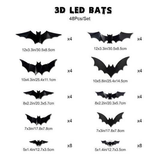 💥3D Bat Design LED Decoration