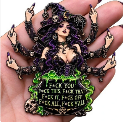 THE SASSY WITCH ENAMEL PIN
