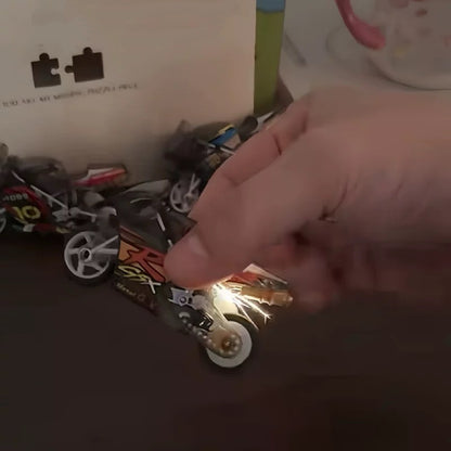 Spark Motorcycle Toy for Kids – Inertia Powered Mini Racing Bike with Flint Sparks & Stunt Tricks