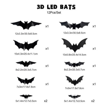 💥3D Bat Design LED Decoration