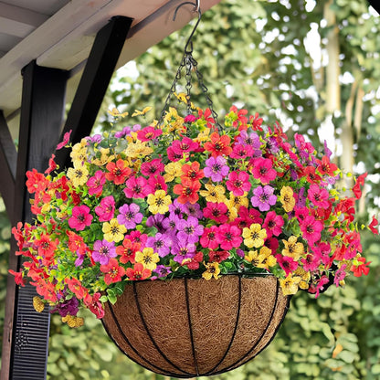 SAVE 49% TODAY 🔥 Simulated Hanging Flower Basket 🌸No Watering💧. No Wilting. Just Perfect Blooms.