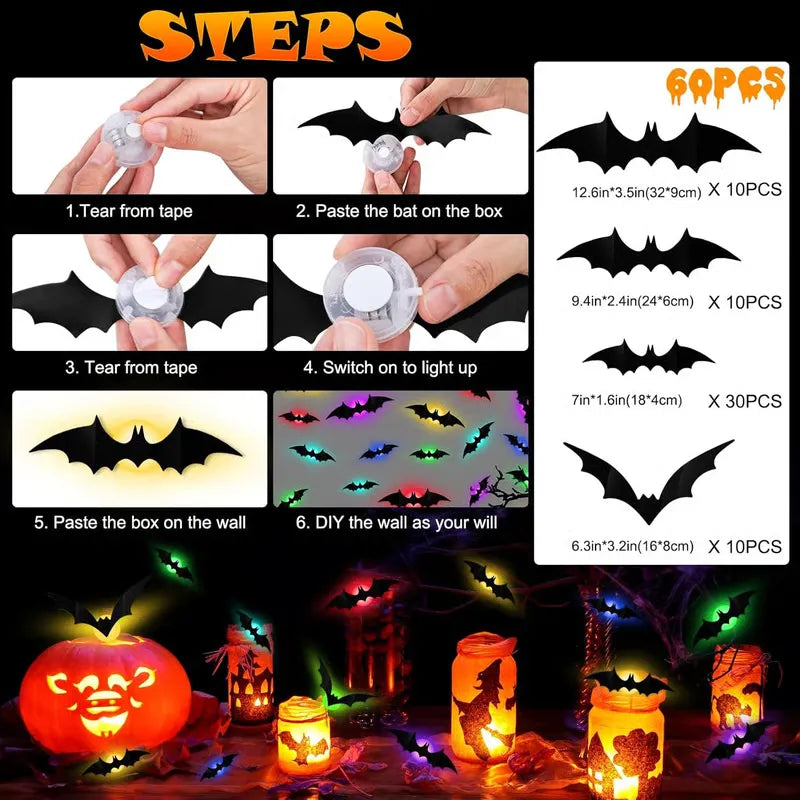 💥3D Bat Design LED Decoration