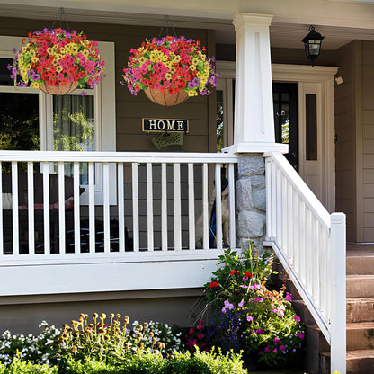 SAVE 49% TODAY 🔥 Simulated Hanging Flower Basket 🌸No Watering💧. No Wilting. Just Perfect Blooms.
