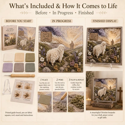 🔥HOT SALE 49% OFF - ✝️3D Christian Fabric Poke Art Kit