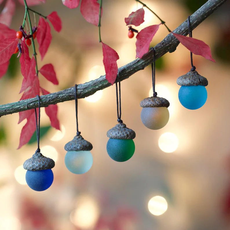 Christmas Decoration – Sea Glass Acorn
