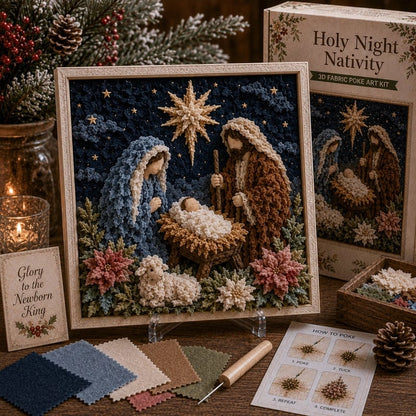 🔥HOT SALE 49% OFF - ✝️3D Christian Fabric Poke Art Kit