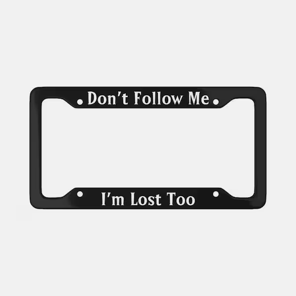 Fun and unique license plate frames