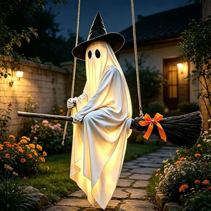 Outdoor Halloween Decoration – Hanging Ghost Swing