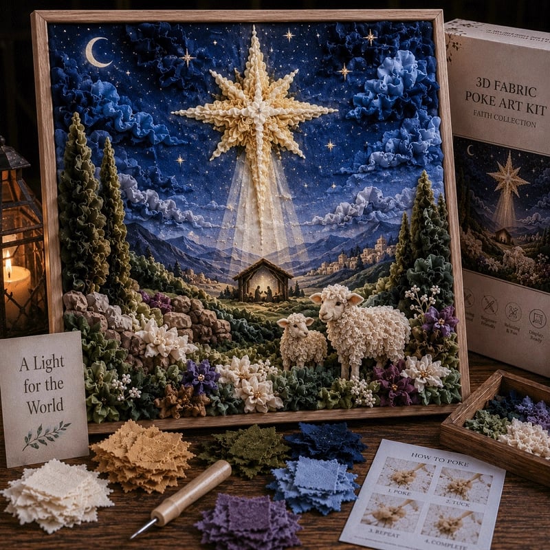 🔥HOT SALE 49% OFF - ✝️3D Christian Fabric Poke Art Kit