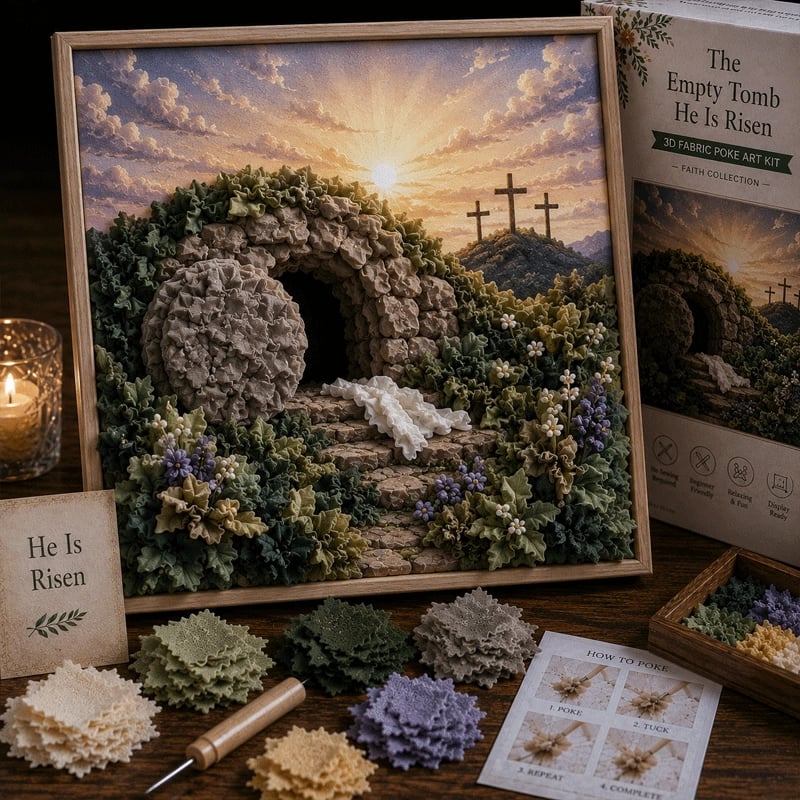 🔥HOT SALE 49% OFF - ✝️3D Christian Fabric Poke Art Kit