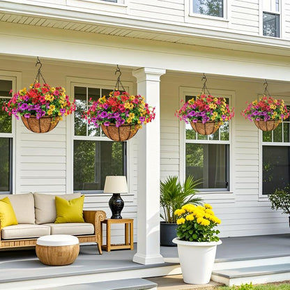 SAVE 49% TODAY 🔥 Simulated Hanging Flower Basket 🌸No Watering💧. No Wilting. Just Perfect Blooms.