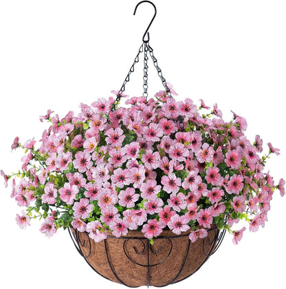 SAVE 49% TODAY 🔥 Simulated Hanging Flower Basket 🌸No Watering💧. No Wilting. Just Perfect Blooms.