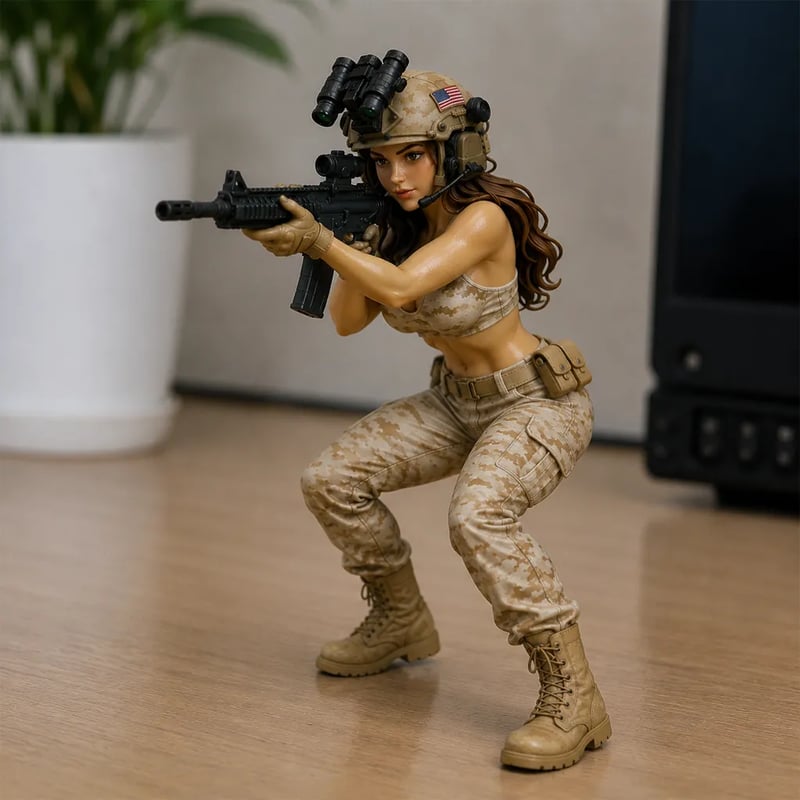 ❤️Last Day:49% OFF✨ Tactical Beauty Desktop Collectible - A-Kneeling Firing Position