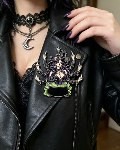 THE SASSY WITCH ENAMEL PIN