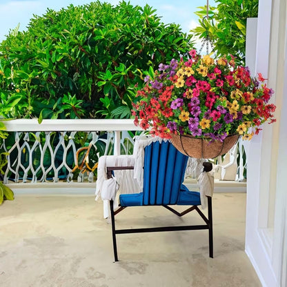 SAVE 49% TODAY 🔥 Simulated Hanging Flower Basket 🌸No Watering💧. No Wilting. Just Perfect Blooms.