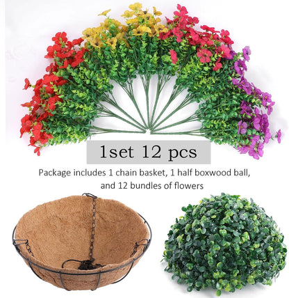 SAVE 49% TODAY 🔥 Simulated Hanging Flower Basket 🌸No Watering💧. No Wilting. Just Perfect Blooms.