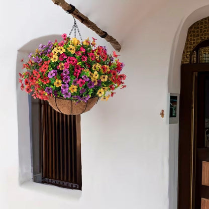 SAVE 49% TODAY 🔥 Simulated Hanging Flower Basket 🌸No Watering💧. No Wilting. Just Perfect Blooms.