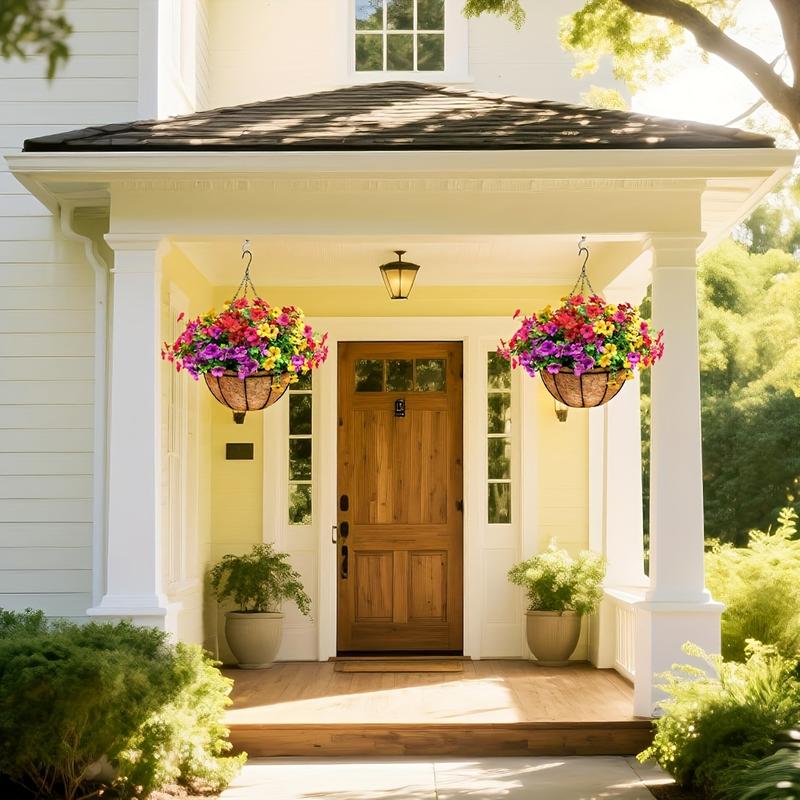 SAVE 49% TODAY 🔥 Simulated Hanging Flower Basket 🌸No Watering💧. No Wilting. Just Perfect Blooms.