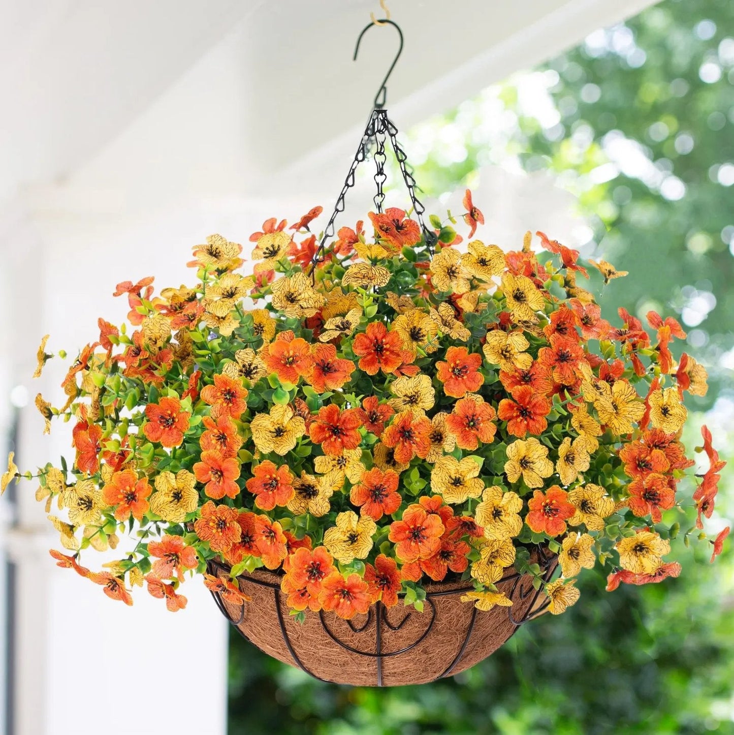 SAVE 49% TODAY 🔥 Simulated Hanging Flower Basket 🌸No Watering💧. No Wilting. Just Perfect Blooms.