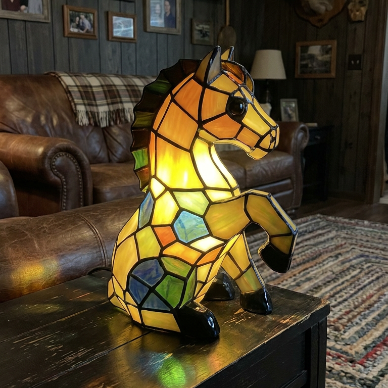 Retro-Syle Hand-Painted Cute Animal Night Light