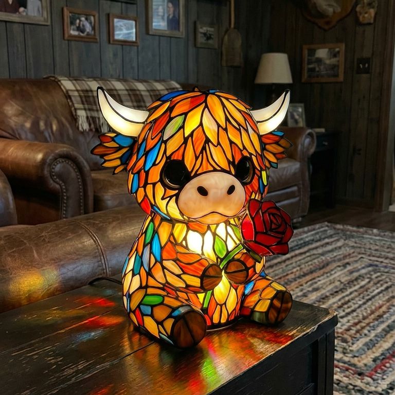 Retro-Syle Hand-Painted Cute Animal Night Light