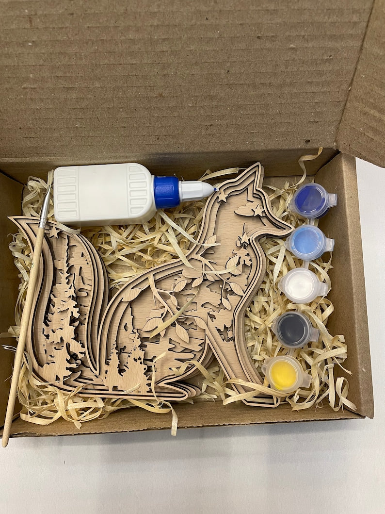 Forest Animals Set with DIY Coloring Kit