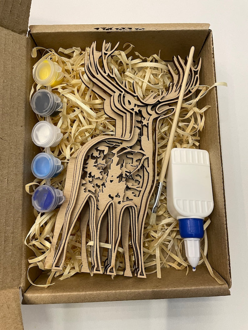 Forest Animals Set with DIY Coloring Kit