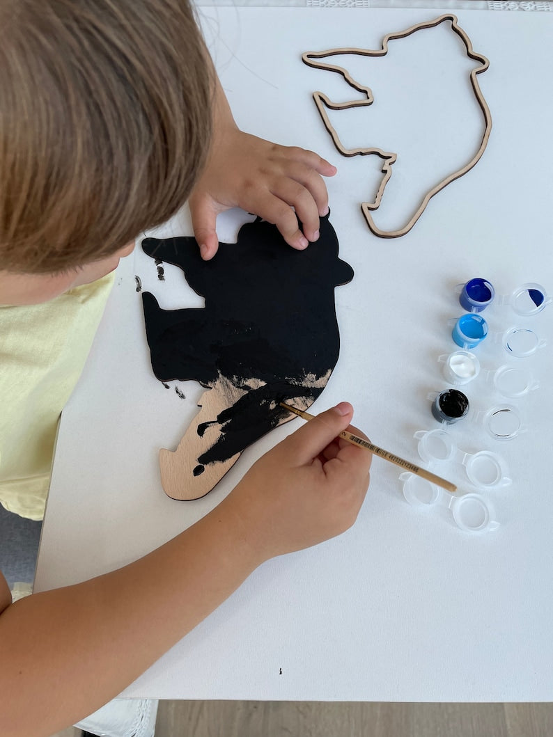 Forest Animals Set with DIY Coloring Kit