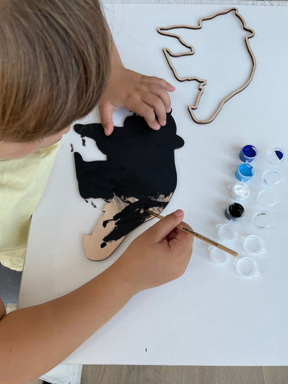 Forest Animals Set with DIY Coloring Kit