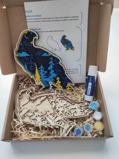 Forest Animals Set with DIY Coloring Kit