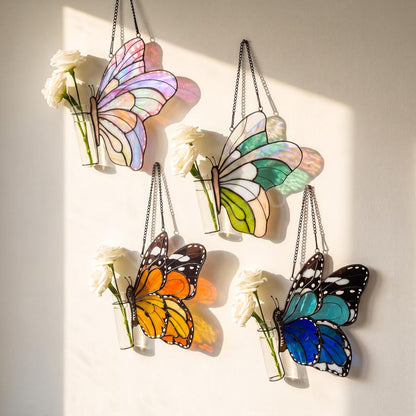 Suncatcher Butterfly Flower Tube