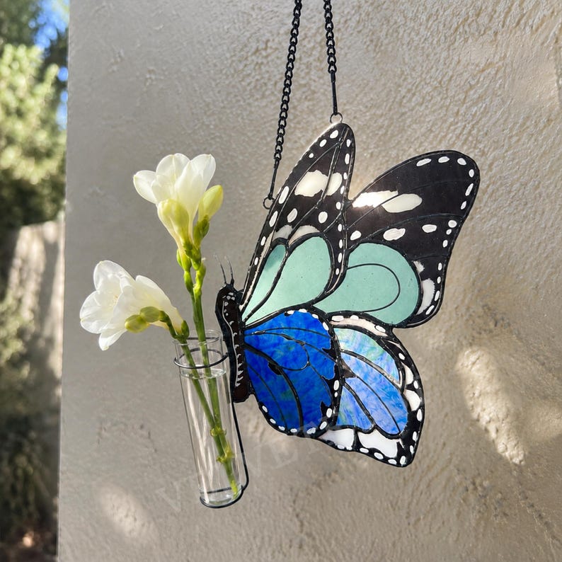 Suncatcher Butterfly Flower Tube