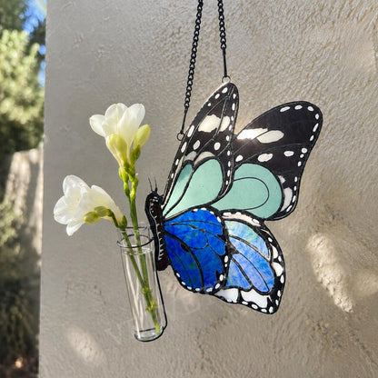 Suncatcher Butterfly Flower Tube