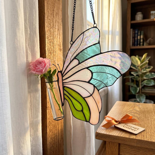 Suncatcher Butterfly Flower Tube