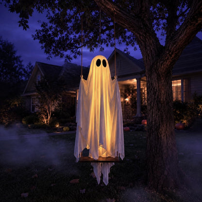 Outdoor Halloween Decoration – Hanging Ghost Swing