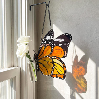 Suncatcher Butterfly Flower Tube