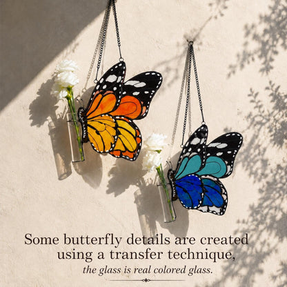 Suncatcher Butterfly Flower Tube