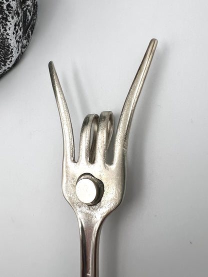 Funny Vintage Hand Bent Fork Fridge Magnets