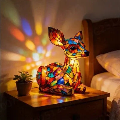 Retro-Syle Hand-Painted Cute Animal Night Light