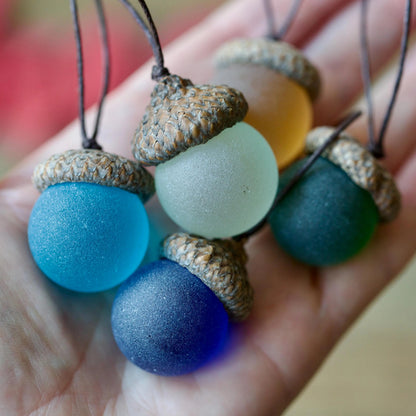 Christmas Decoration – Sea Glass Acorn