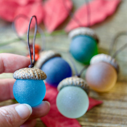 Christmas Decoration – Sea Glass Acorn