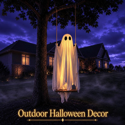 Outdoor Halloween Decoration – Hanging Ghost Swing