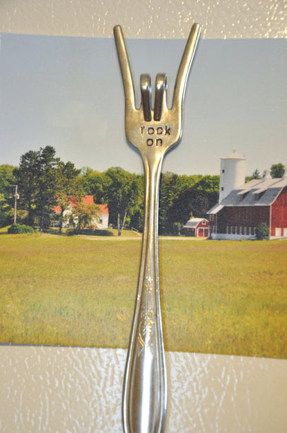 Funny Vintage Hand Bent Fork Fridge Magnets