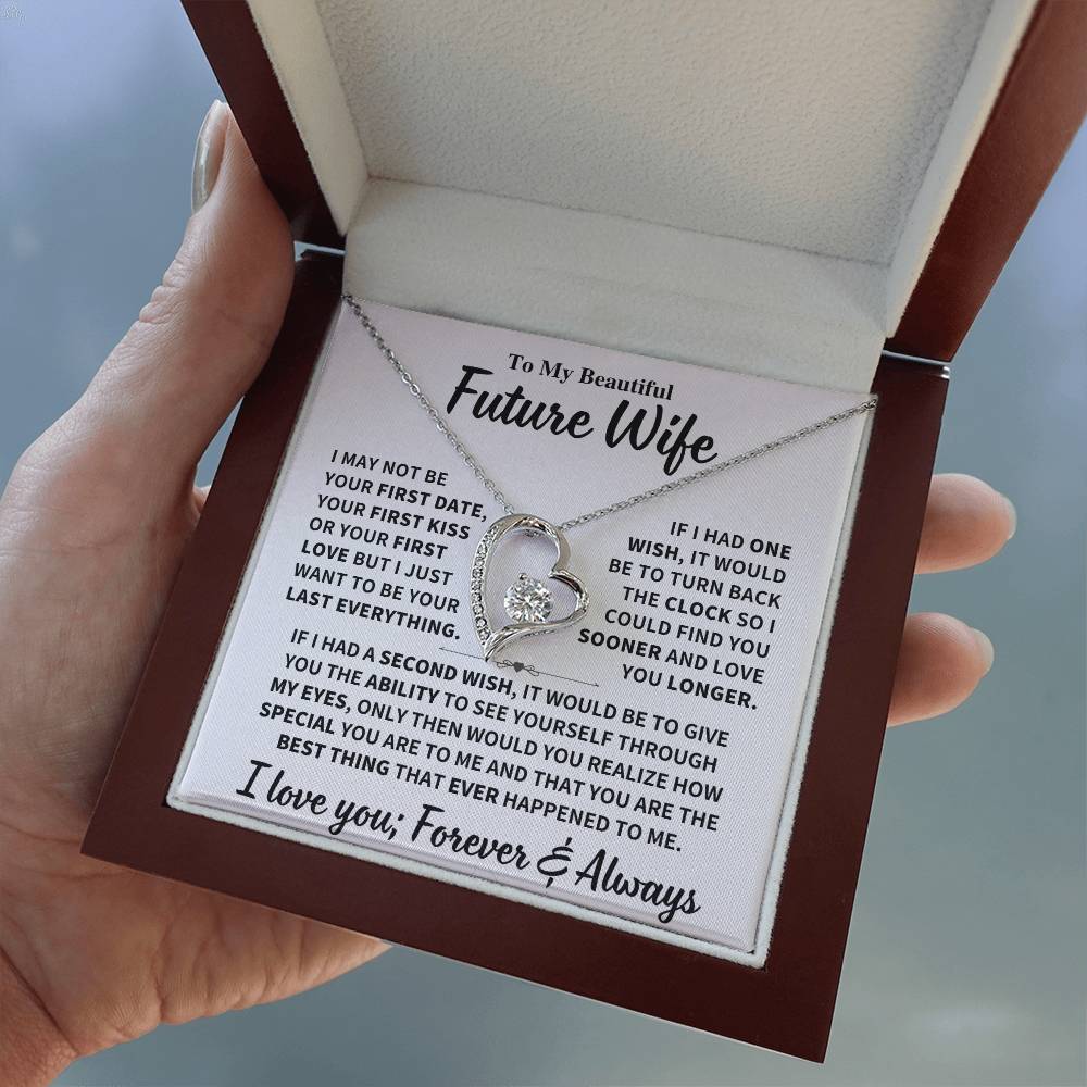 Future Wife Gift, "Best Thing That Ever Happened To me" Heart Necklace