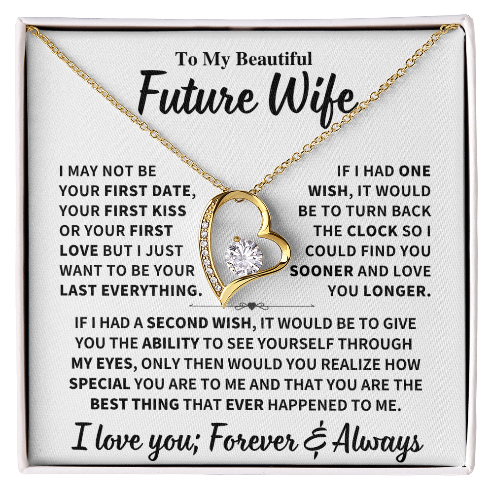 Future Wife Gift, "Best Thing That Ever Happened To me" Heart Necklace