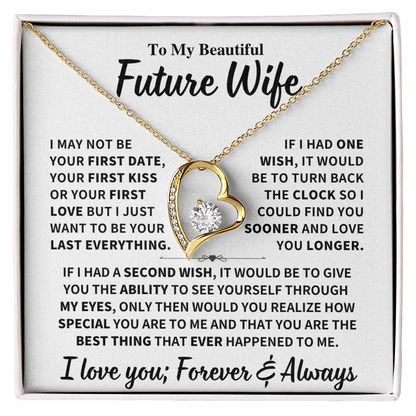 Future Wife Gift, "Best Thing That Ever Happened To me" Heart Necklace