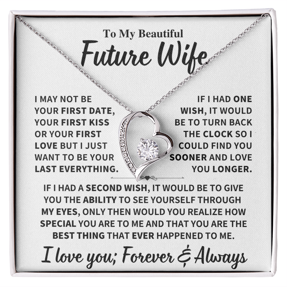 Future Wife Gift, "Best Thing That Ever Happened To me" Heart Necklace