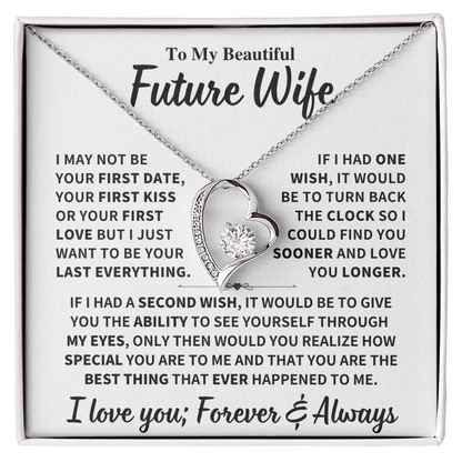 Future Wife Gift, "Best Thing That Ever Happened To me" Heart Necklace